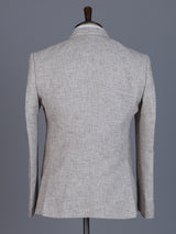 Beige linen silk blazer for formal occasions