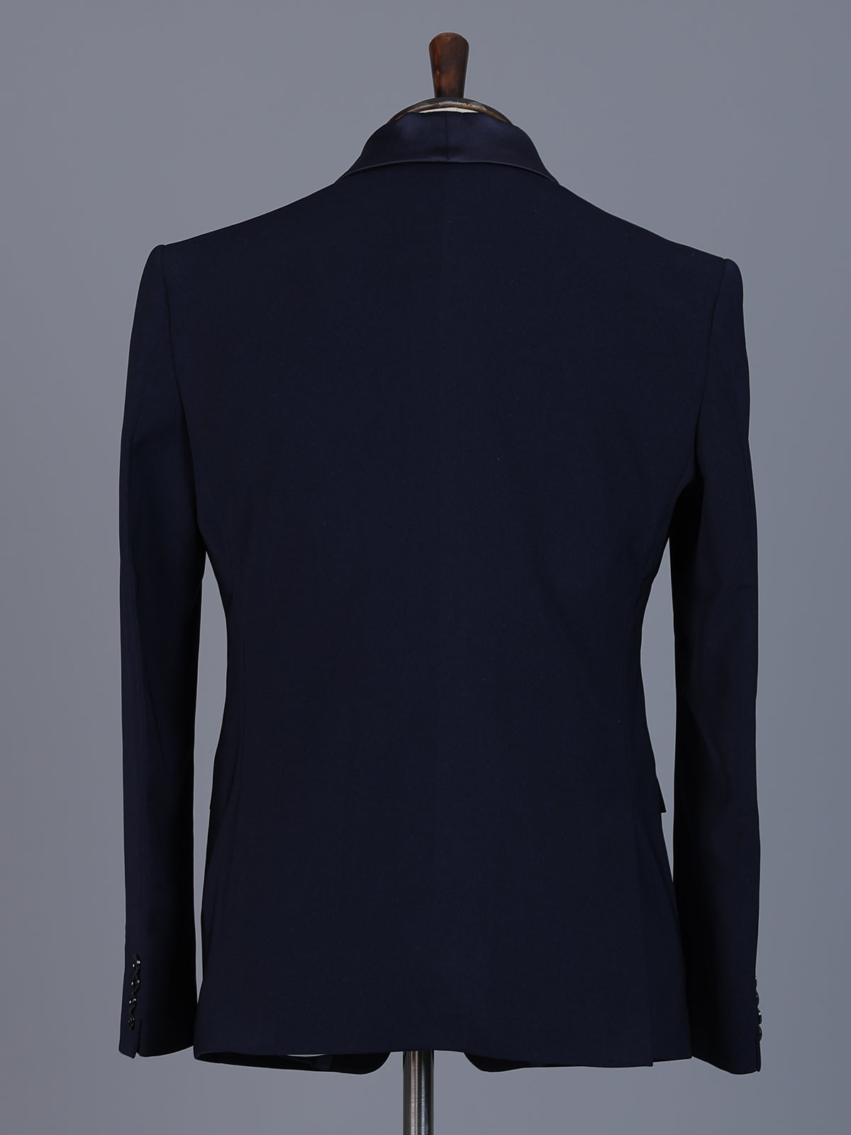 Navy terry rayon blazer for formal occasions