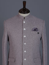 Onion pink linen silk blazer for reception wear