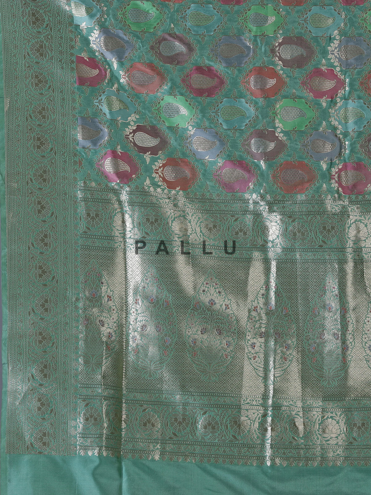 Green banarasi silk saree crafted for festive occasions