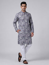 Multicolor cotton printed kurta suit for men