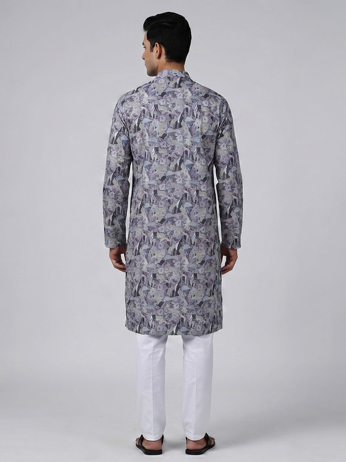 Multicolor cotton printed kurta suit for men