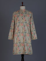 Multicolor printed jacquard kurta suit
