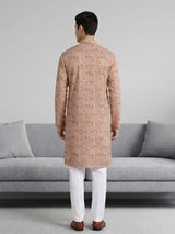 Light brown festive wear kurta suit in linen