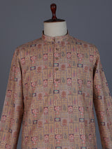 Light brown festive wear kurta suit in linen