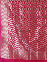 Magenta banarasi silk saree with classic zari detailing
