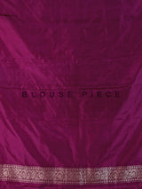 Purple pink shaded banarasi silk saree with zari butti