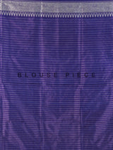 Purple banarasi silk saree with floral zari butti border