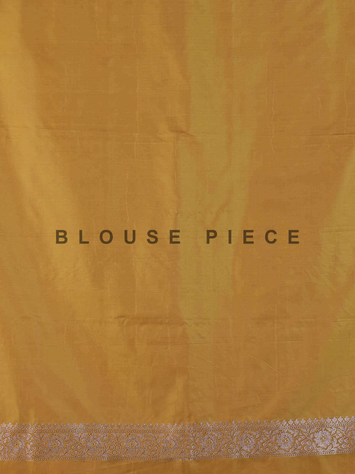 Dusty yellow banarasi silk saree with floral zari design