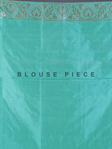 Mint green banarasi silk saree with classic zari detailing