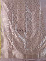 Elegant pink pure banarasi silk saree with refined festive zari accents