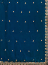 Dove blue tissue saree for festive wear