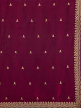 Maroon festive wear tissue saree