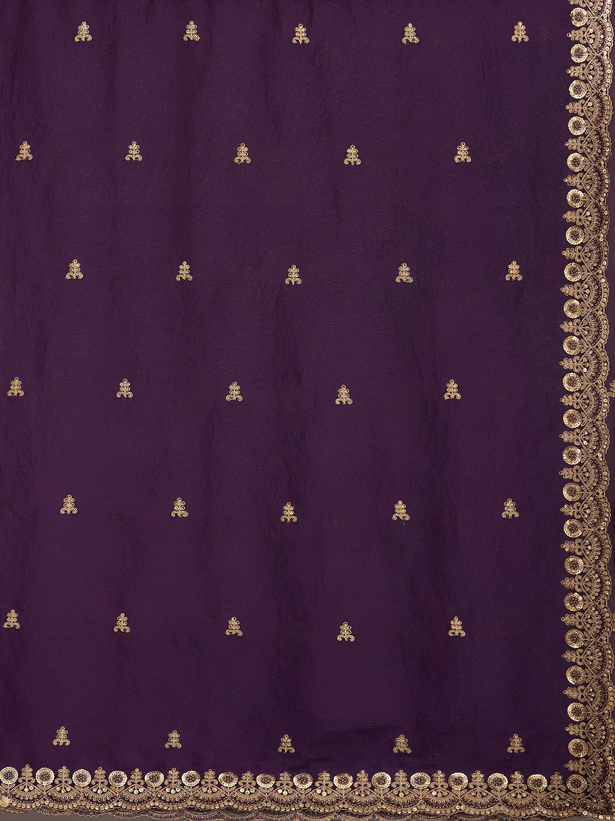 Purple tissue saree for party celebration