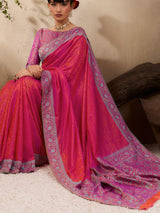 Traditional red kanjivaram silk festive ethnic saree