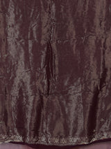 Wine dola silk embroidered festive party saree