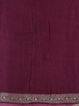 Wine dola silk heritage border festive saree elegance