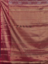 Pink Kanjivaram silk saree with all over jaal motifs