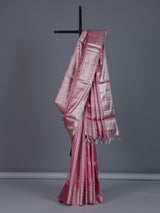Pink saree in pure Kanjivaram silk for wedding wear