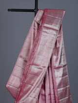 Pink saree in pure Kanjivaram silk for wedding wear