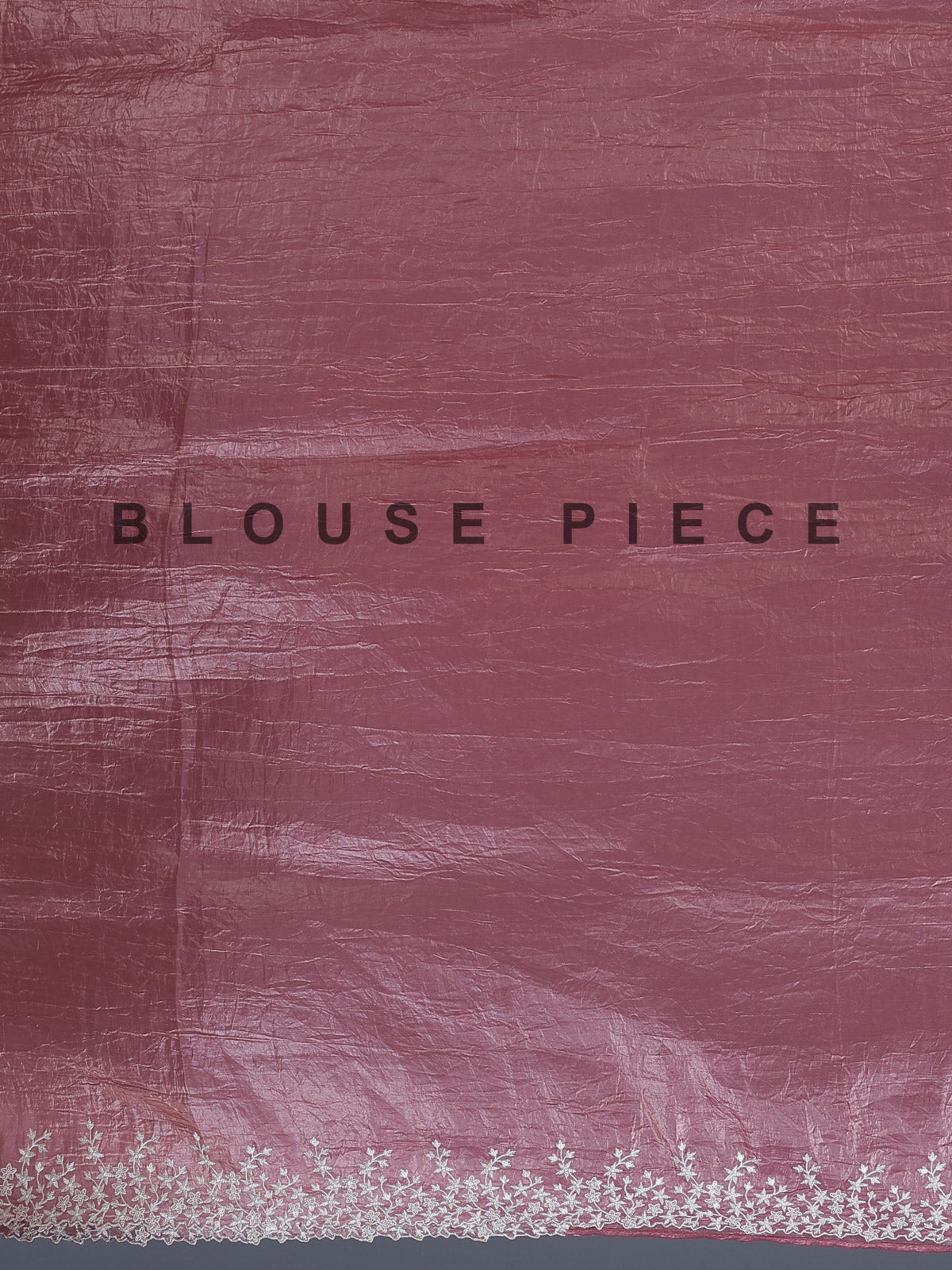 Onion pink tissue silk saree with shimmering festive elegance