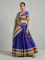 Royal blue garba festive lehenga choli