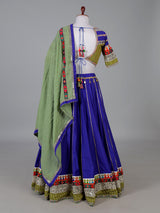 Royal blue garba festive lehenga choli