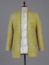 Lime yellow festive Indo western outfit