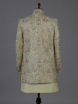 Cream designer contemporary Indo western set