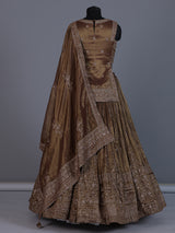 Bronze brown regal silk lehenga choli