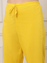 Yellow mirror embroidered bell sleeve delight