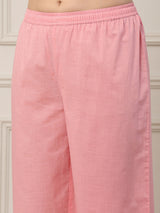 Light pink printed cotton everyday charm