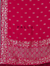 Rani pink silk festive wear saree
