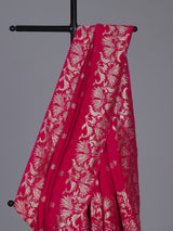 Rani pink silk festive wear saree