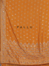Turmeric yellow silk festive saree