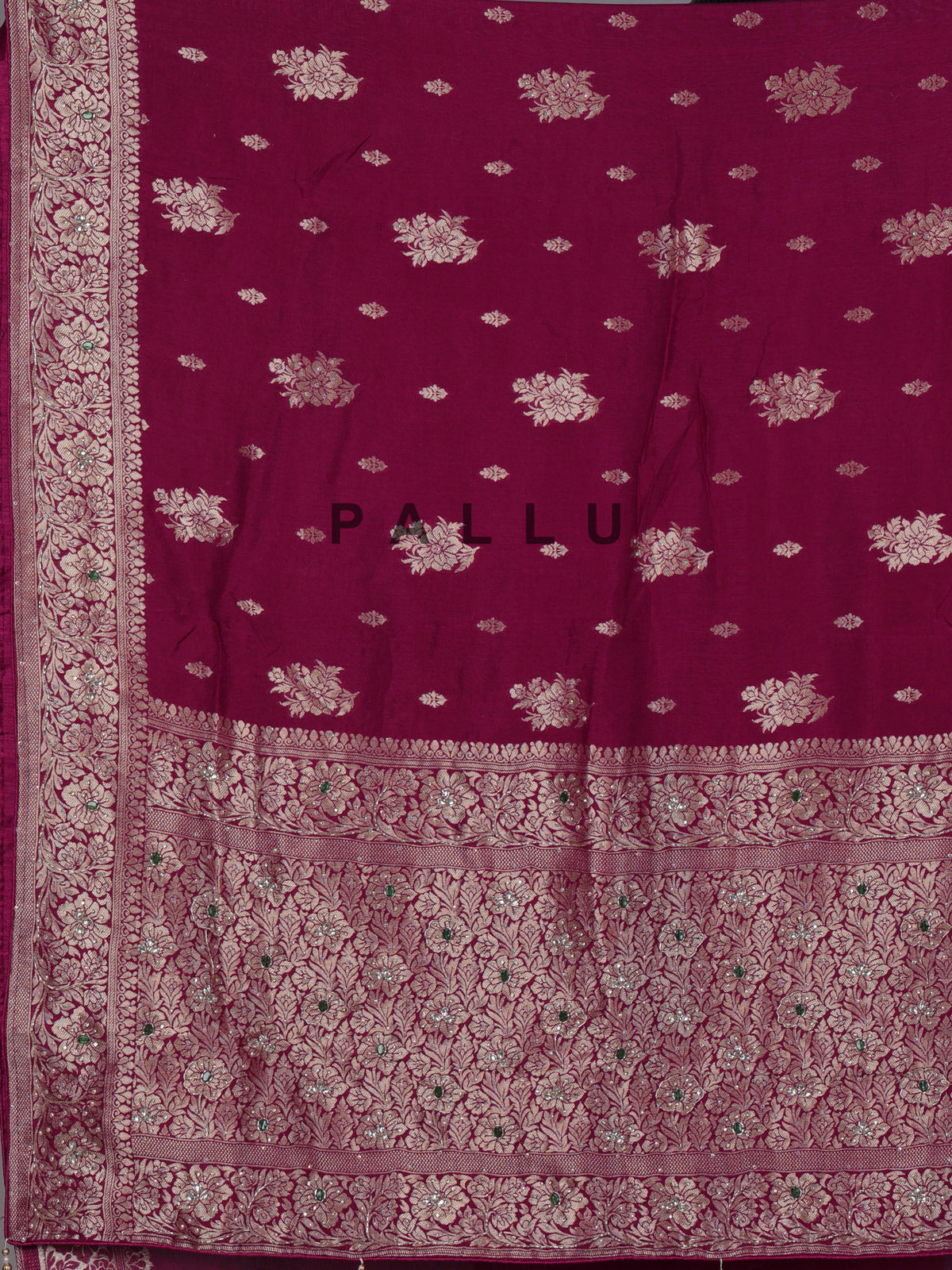 Plum wine silk festive wear saree