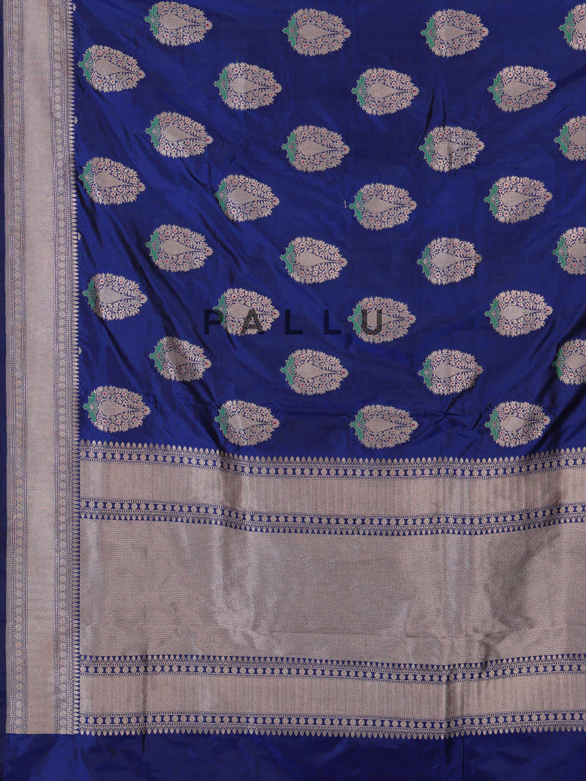 Royal blue banarasi silk traditional saree