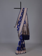 Royal blue banarasi silk traditional saree