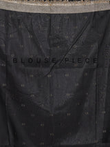 Black embellished semi soft tissue reception saree