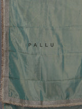 Blue woven elegance festive semi soft tissue saree