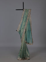 Blue woven elegance festive semi soft tissue saree