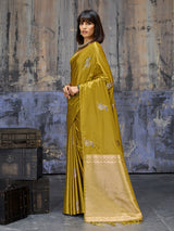 Mehendi green majestic festive saree ethnic allure