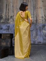 Mehendi green majestic festive saree ethnic allure