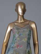 Grey floral shimmer couture wedding salwar suit