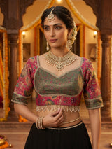 Black pichwai artistry festive lehenga statement attire