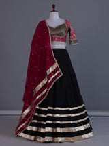 Black pichwai artistry festive lehenga statement attire