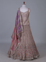 Light purple floral peplum lehenga graceful romance