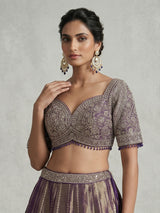 Pastel purple royal wedding wear lehenga choli