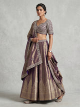 Pastel purple royal wedding wear lehenga choli
