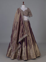 Pastel purple royal wedding wear lehenga choli